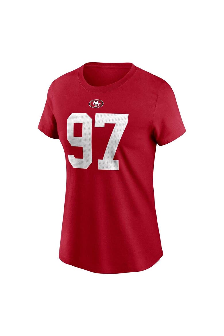 Women's Nike Nick Bosa Scarlet San Francisco 49ers Player Name & Number T-Shirt, Alternate, color, Scarlet