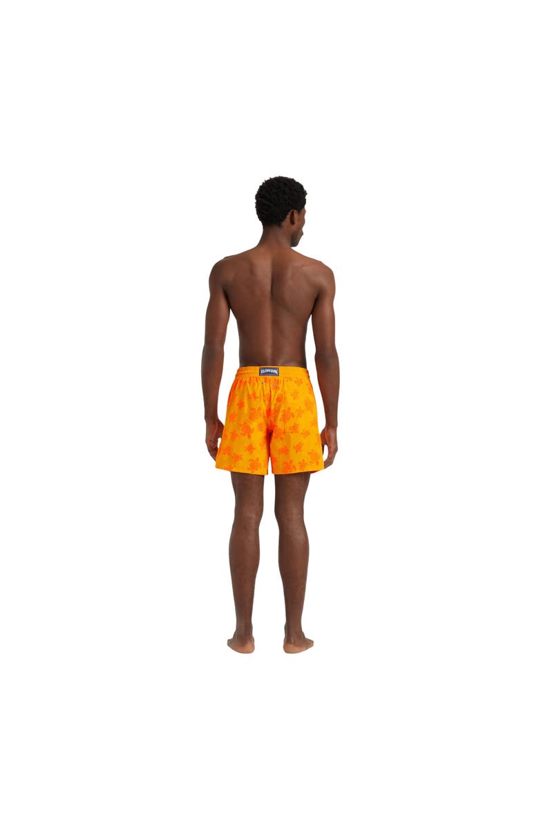 Vilebrequin Men Swim Shorts Flocked Rondes Des Tortues, Alternate, color, Mango