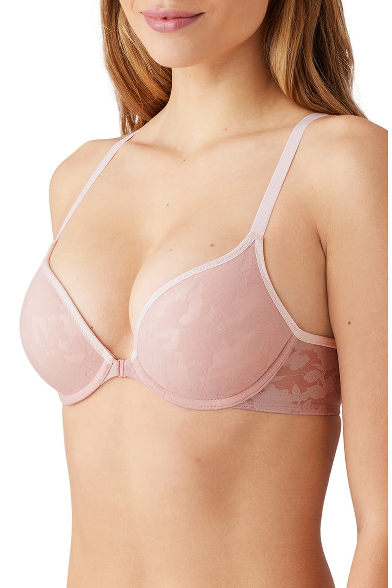 Shadow Scene Push-Up Racerback Bra, Alternate, color, BLUSH PINK