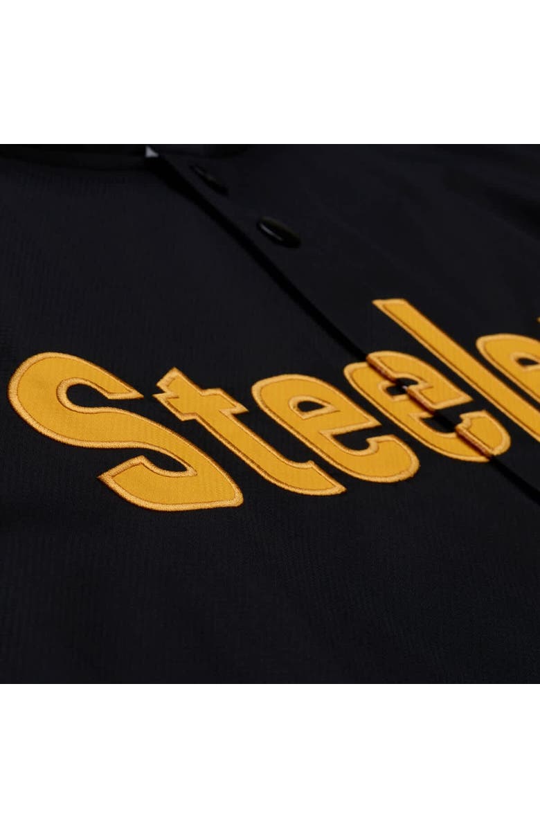 Mitchell & Ness Men's Mitchell & Ness Black Pittsburgh Steelers Coaches Full-Snap Hooded Windbreaker Jacket, Alternate, color, Black