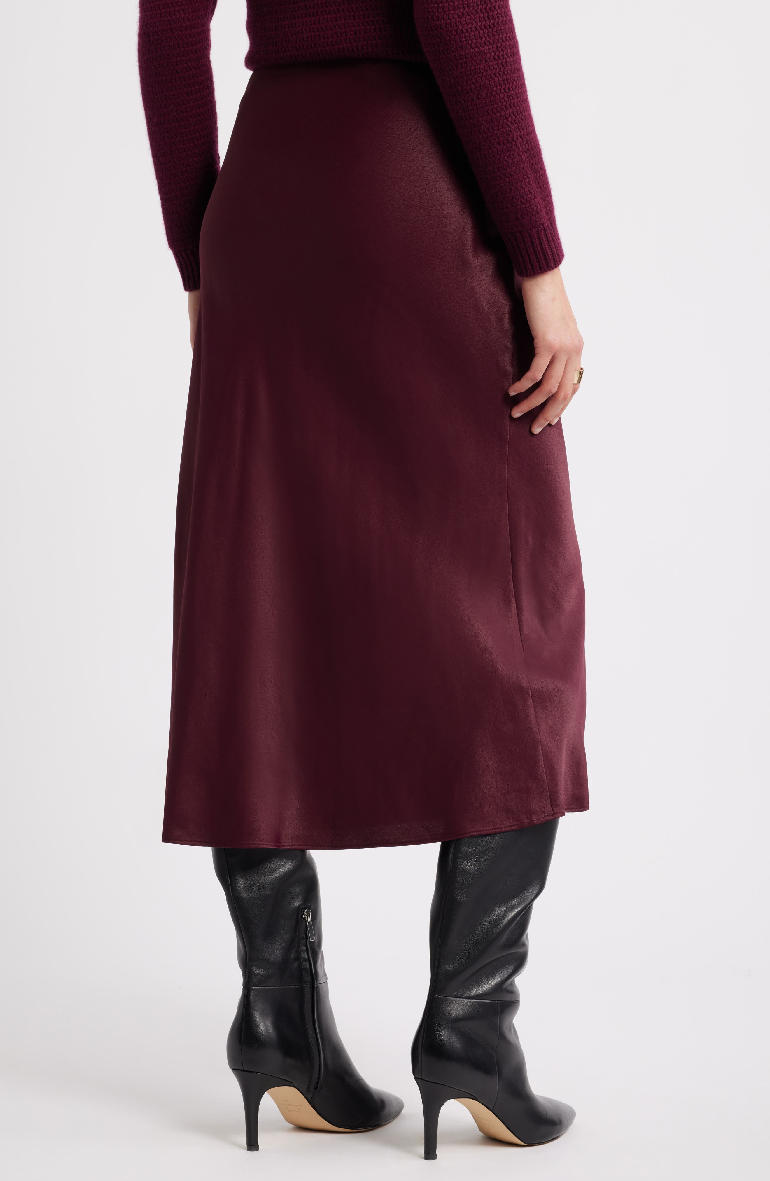 Bias Cut Satin Skirt - image 2