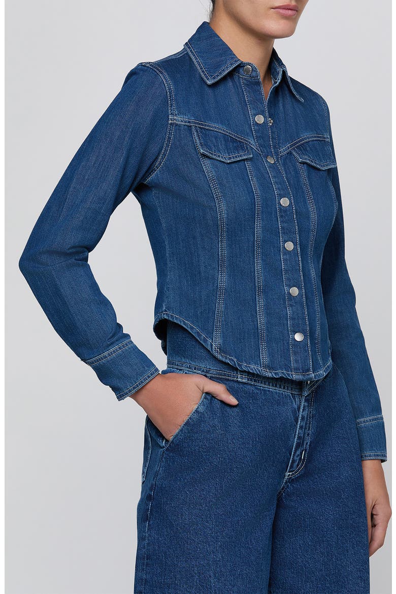 Louis Fitted Denim Shirt, Alternate, color, ALTO