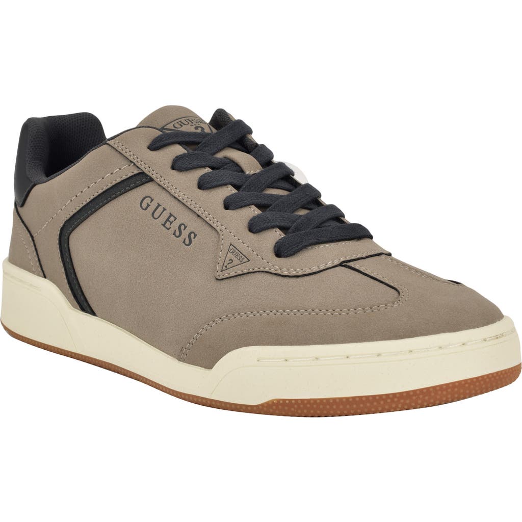 Guess Men's Frollo T-toe Lace Up Fashion Sneakers In Taupe