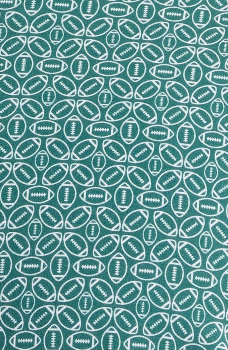 Johnston & Murphy XC+<sup>™</sup> Football Print Performance Button-Down Shirt, Alternate, color, Green