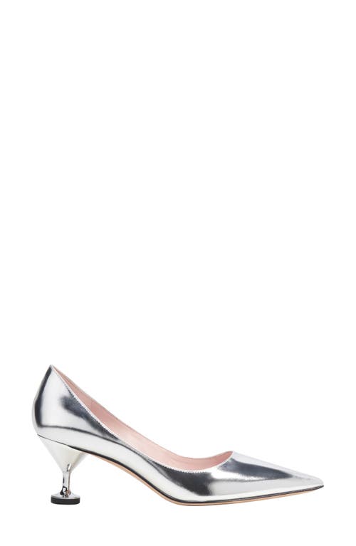 Kate Spade Garnish Pointed Toe Pump In Silver
