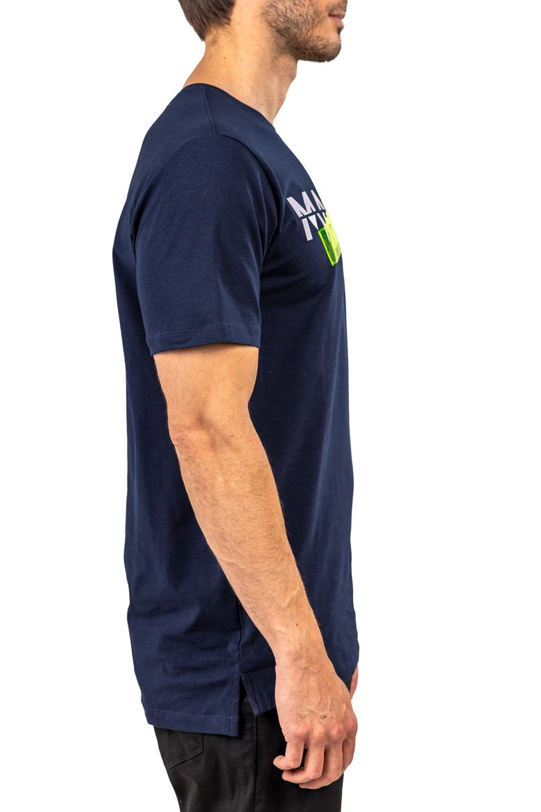 Wakeupfight Navyblue Graphic T-Shirt, Alternate, color, BLUE