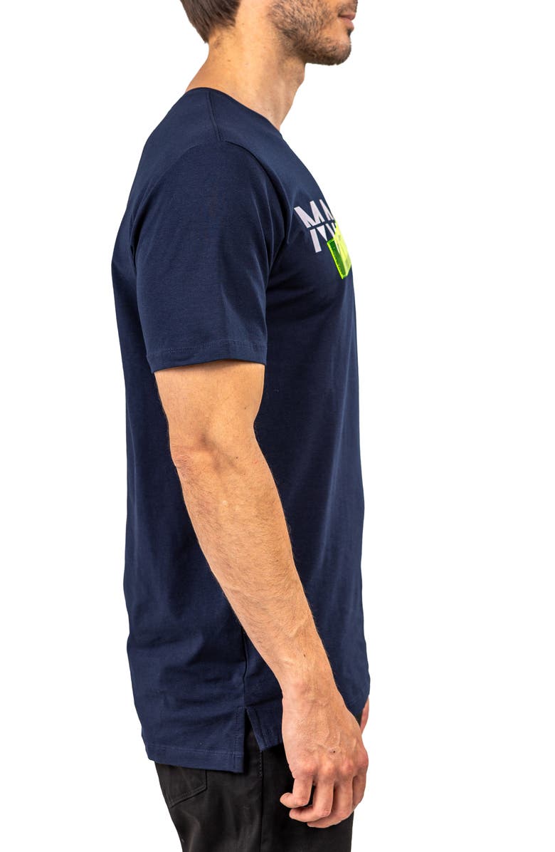 Maceoo Wakeupfight Navyblue Graphic T-Shirt, Alternate, color, Blue