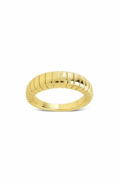 Sterling Forever Gro Stacked Ridge Band Ring