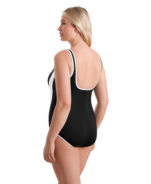 Shapesolver Sport Side Panel Tank Chlorine Resistant One-piece Swimsuit In Multi