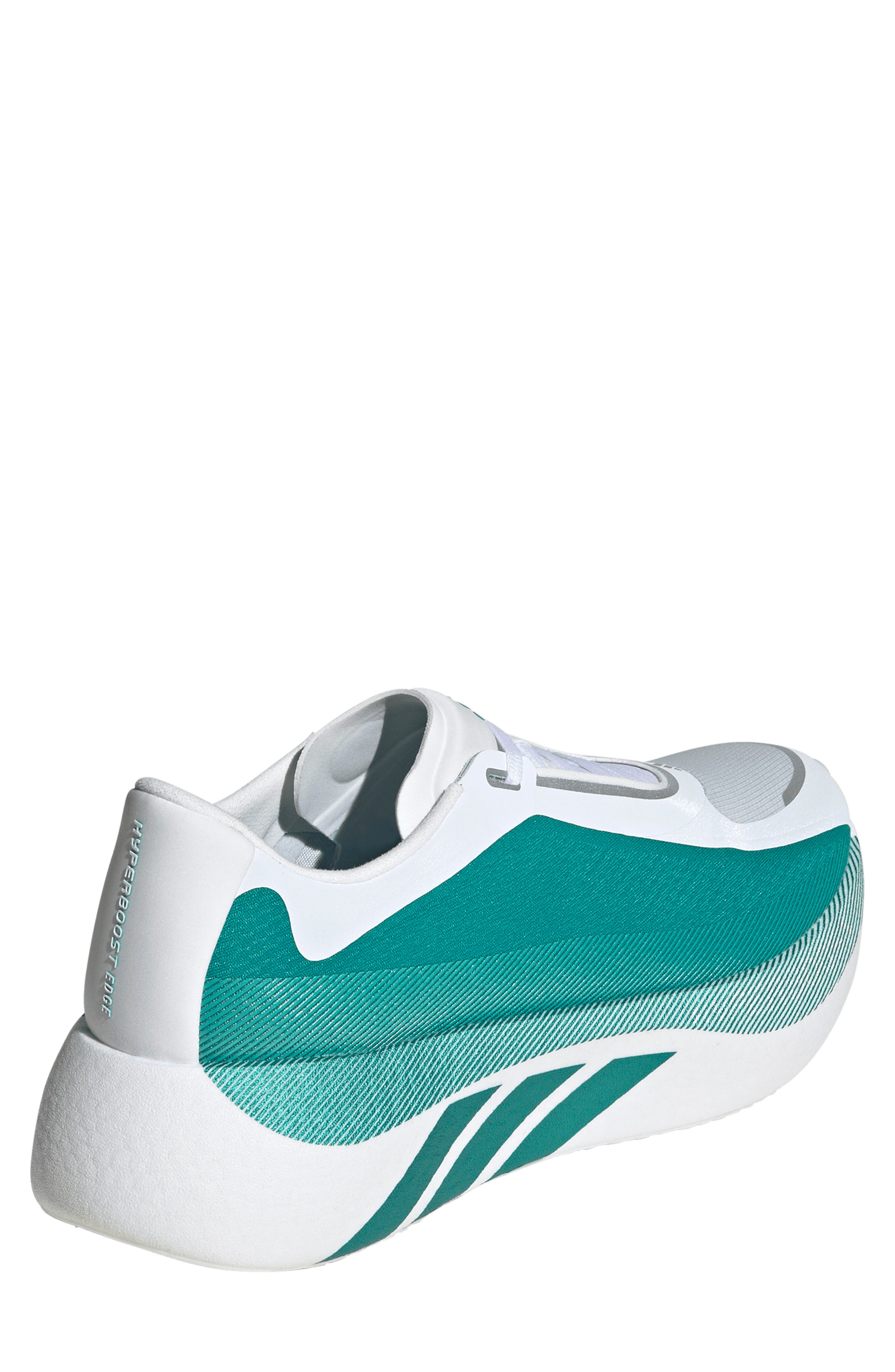 Hyperboost Edge Running Shoe, Alternate, color, WHITE/ GREEN/ ZERO METALLIC