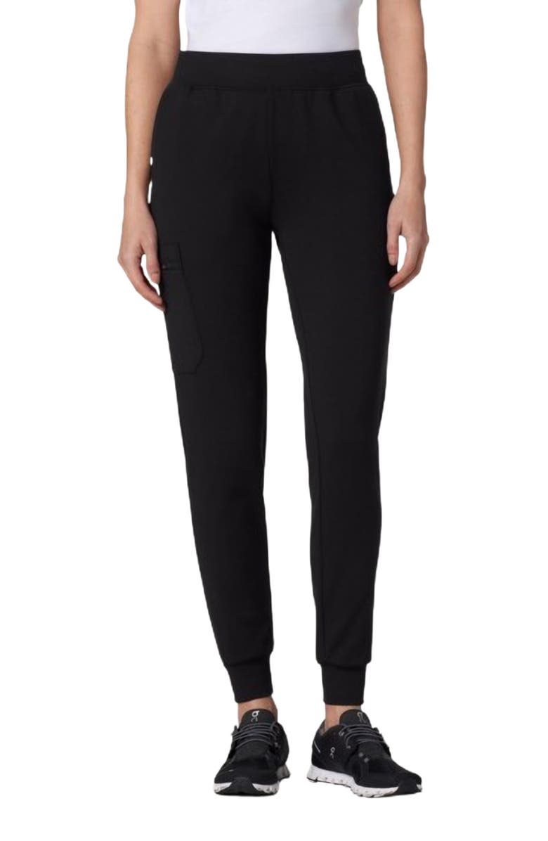 JAANUU Rubi Women's 6-Pocket Slim Knit Scrub Jogger, Alternate, color, Black