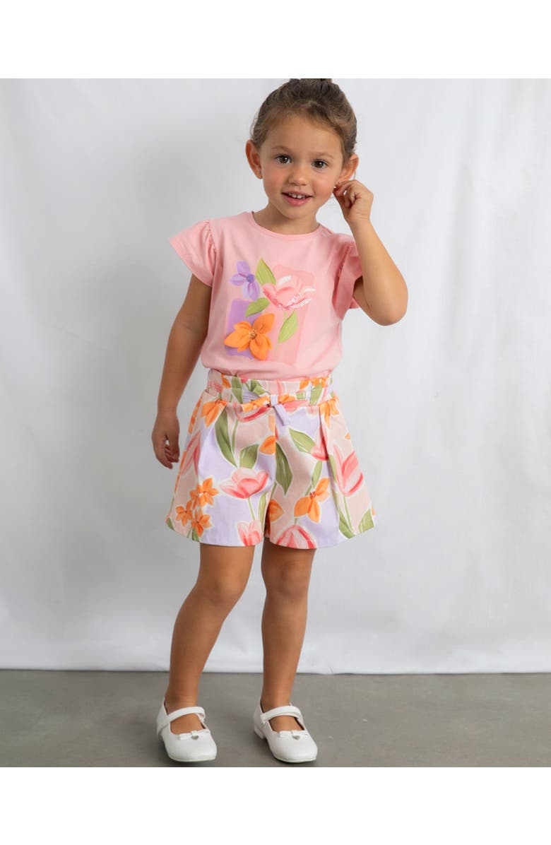 Mayoral T-Shirt With Ruffled Sleeves, Alternate, color, Pink