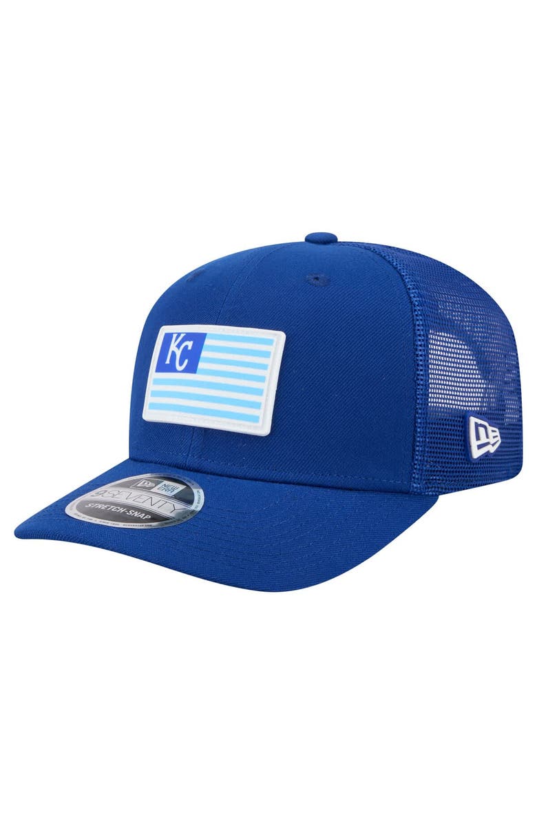 New Era Men's New Era Royal Kansas City Royals Flag 9SEVENTY COOLERA Stretch-Snap Hat, Main, color, Royal