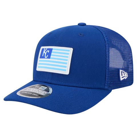 Men's New Era Royal Kansas City Royals Flag 9SEVENTY COOLERA Stretch-Snap Hat