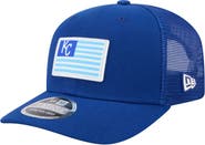 New Era Men's New Era Royal Kansas City Royals Flag 9SEVENTY COOLERA Stretch-Snap Hat