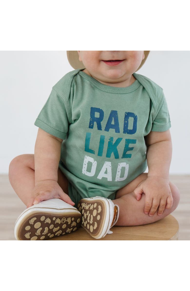 Sweet Wink Rad Like Dad Short Sleeve Bodysuit, Alternate, color, Sage