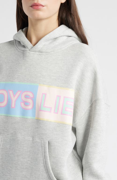 Boys Lie Better Half Racer Hoodie In Grey