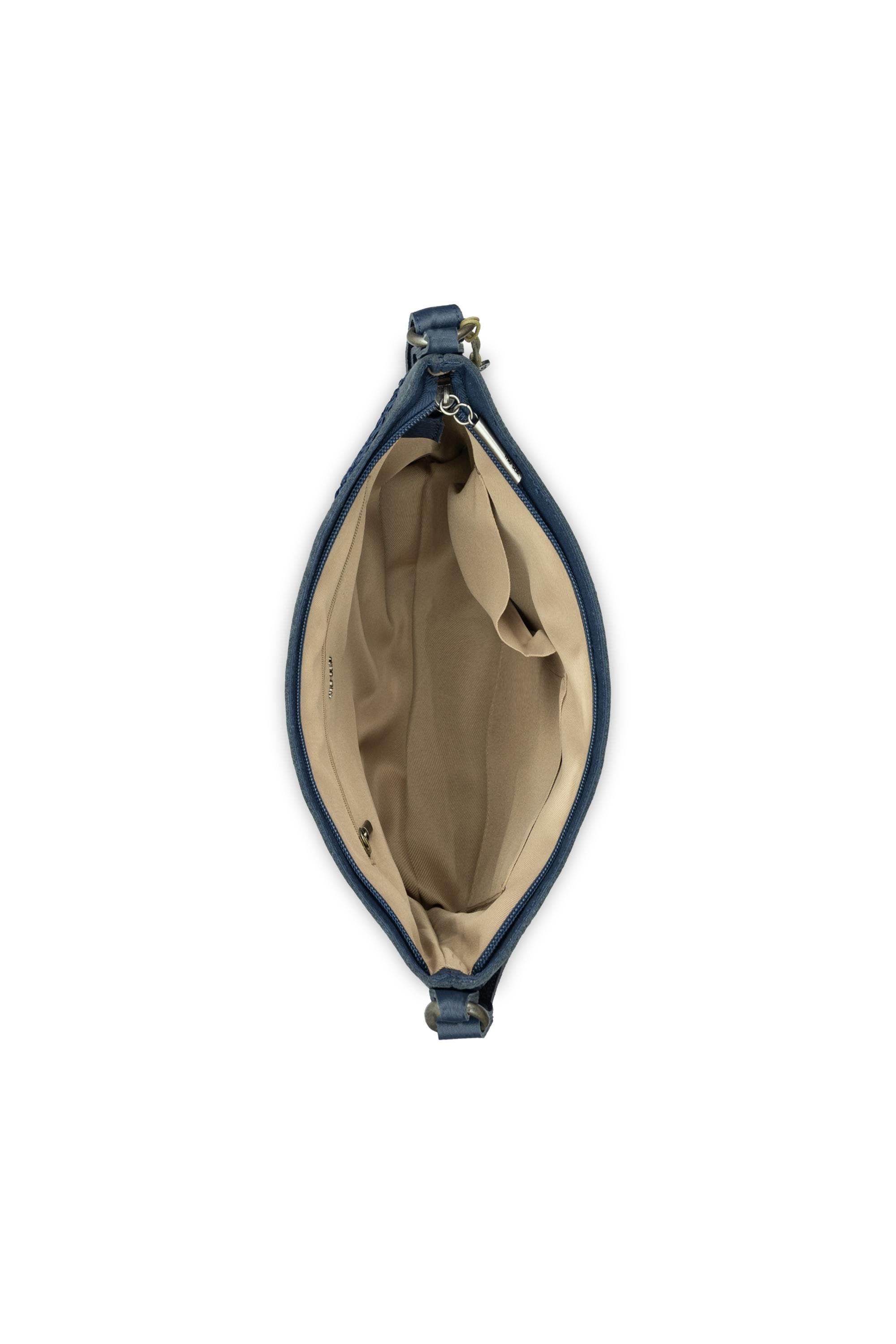 Melrose Crossbody Leather Bag, Alternate, color, Denim Tonal Straw