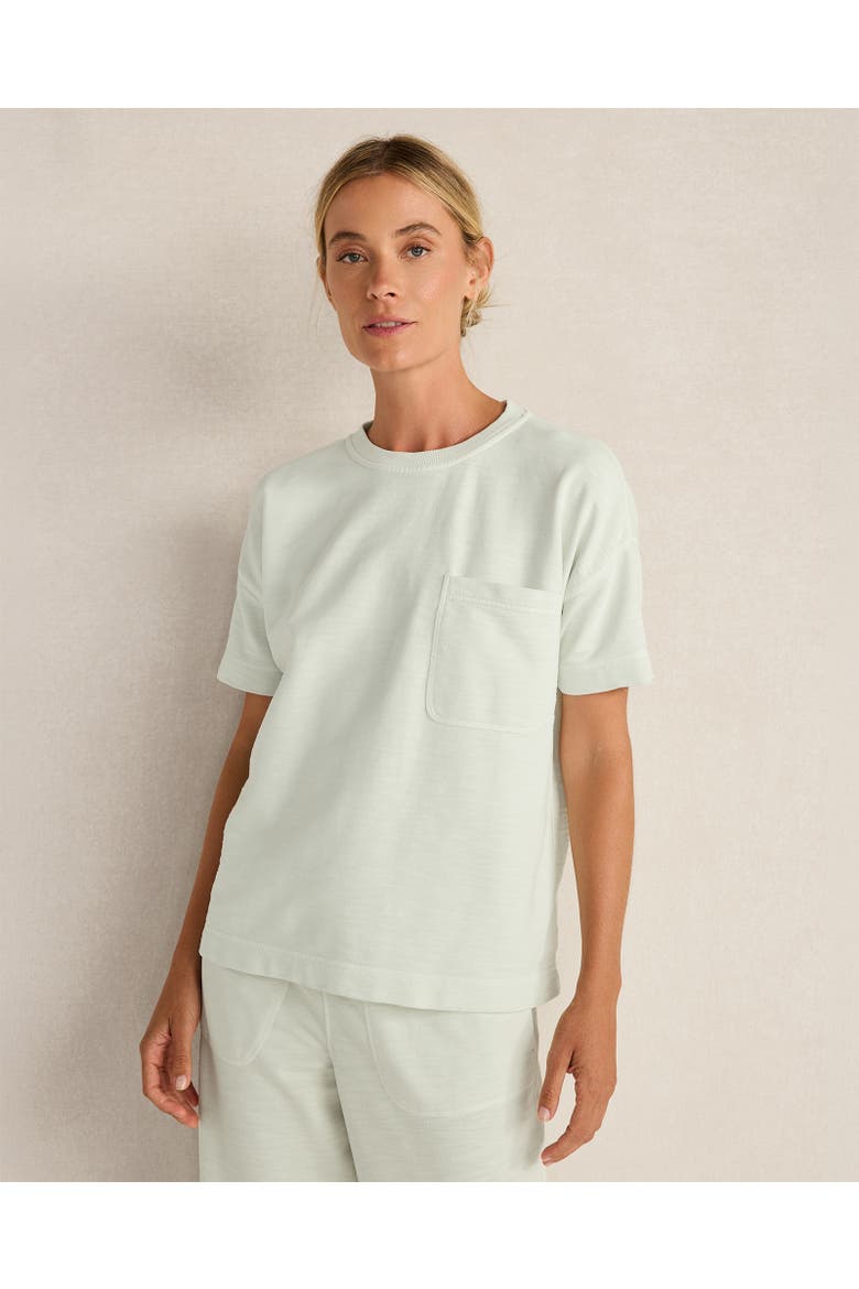 Garment-Dyed Organic Cotton Slub Terry Tee, Main, color, Garment Dye Trellis