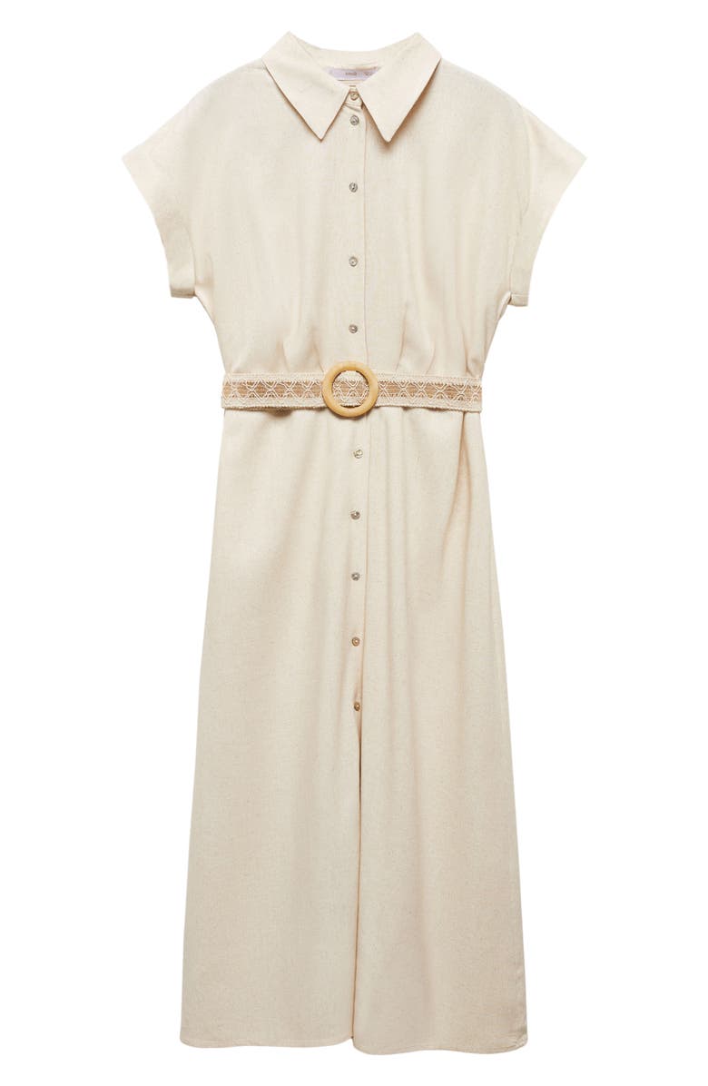 MANGO Belted Shirtdress, Alternate, color,