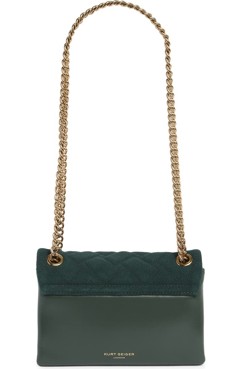 Kurt Geiger London Mini Kensington Leather Convertible Shoulder Bag, Alternate, color, Dark Green