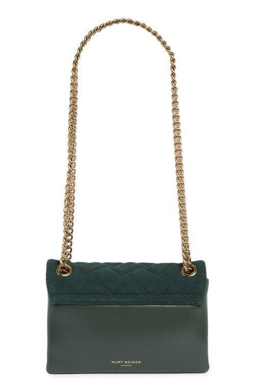 Kurt Geiger London Mini Kensington Leather Convertible Shoulder Bag In Green