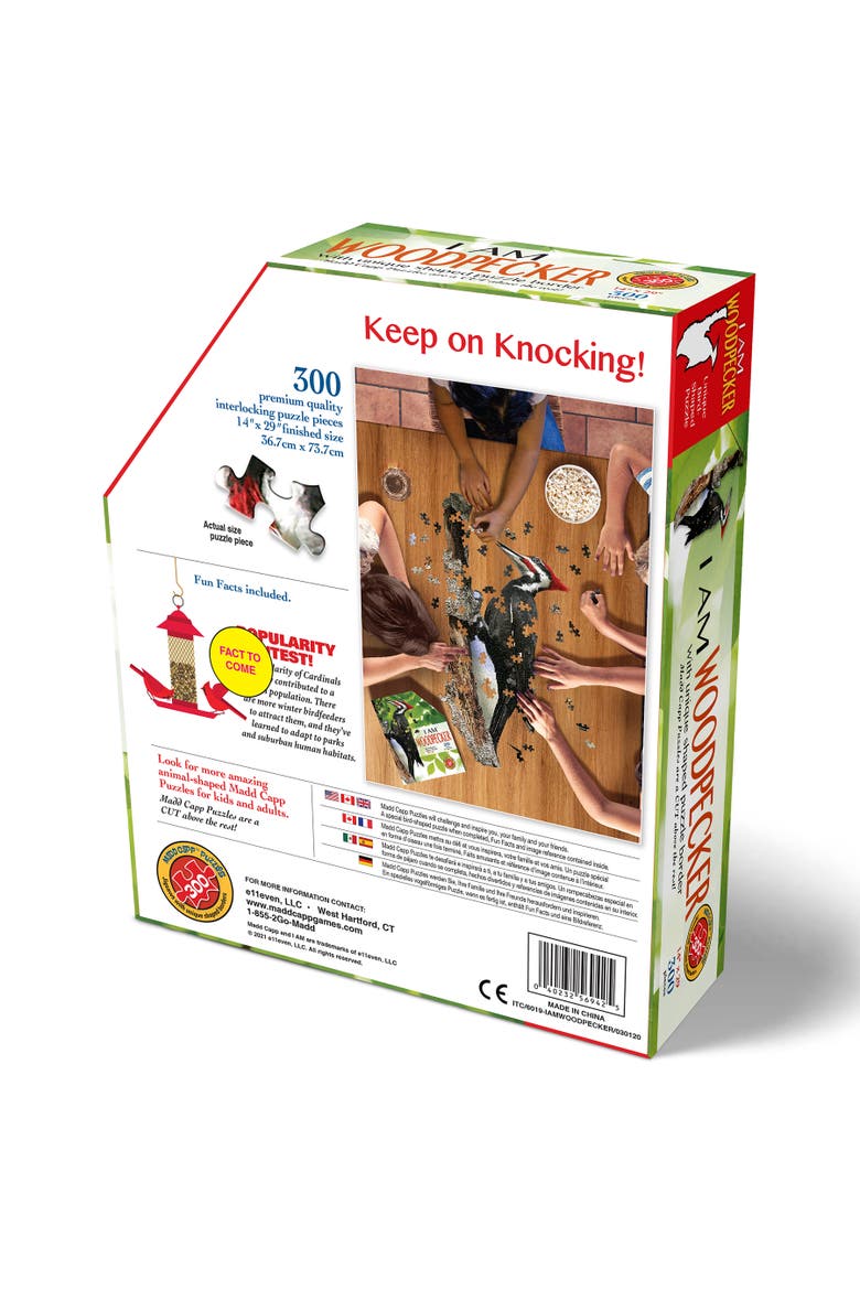 I Am Woodpecker 300 Piece Puzzle, Cardboard, Kids Ages 10+, Alternate, color, Multicolored