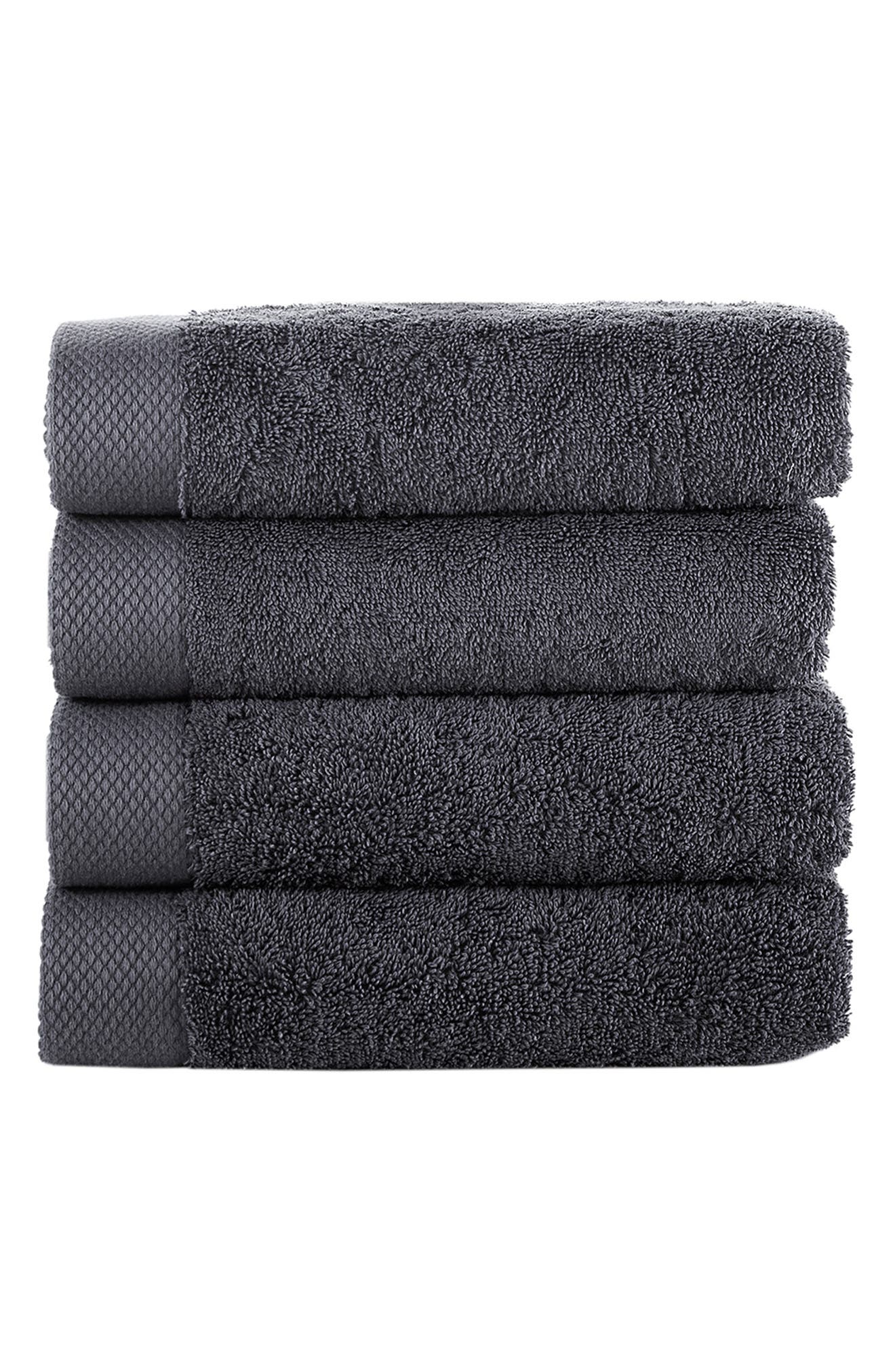 Brooks Brothers Solid Signature 4-Pack Turkish Cotton Washcloths