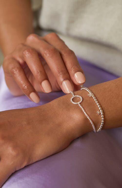 Estella Bartlett Louise Cubic Zirconia Circle Slide Bracelet In Silver