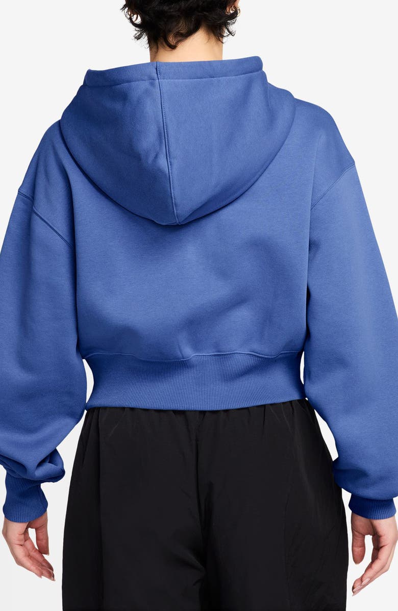 Nike Phoenix Relaxed Fit Cotton Blend Fleece Hoodie, Alternate, color, 485 Lmdblu/Sail