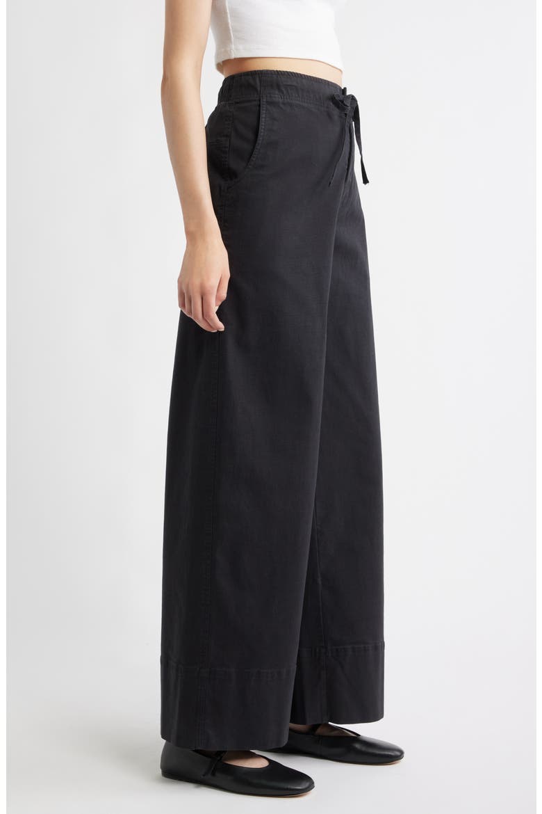 Drawstring Wide Leg Pants, Alternate, color, BLACK JET