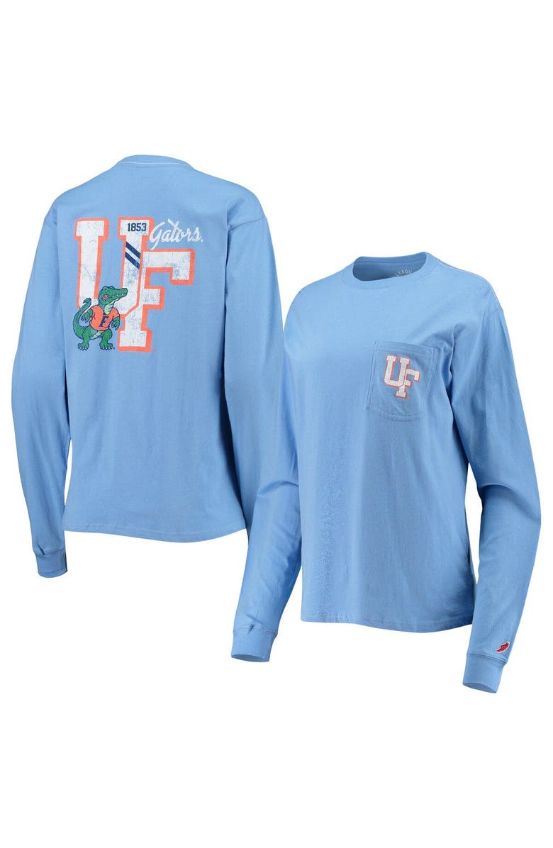 LEAGUE COLLEGIATE WEAR Women's League Collegiate Wear Royal Florida Gators Pocket Oversized Long Sleeve T-Shirt, Main, color, 