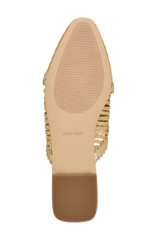 Nine West Campton Mule In Gold