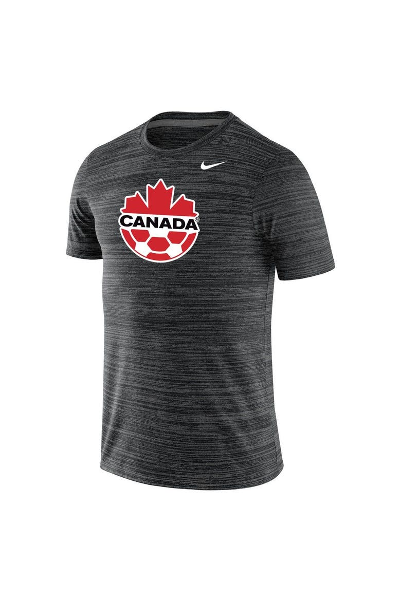 Men's Nike Black Canada Soccer Primary Logo Velocity Legend Performance T-Shirt, Alternate, color, Black