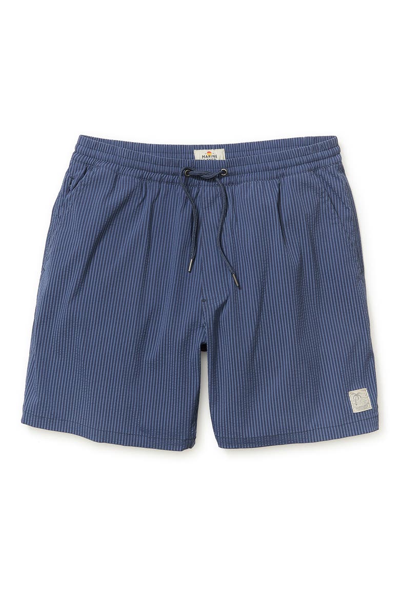 Navy/Blue Striped Lined Sport Hybrid Swim Shorts, Alternate, color, NAVY/ BLUE STRIPE