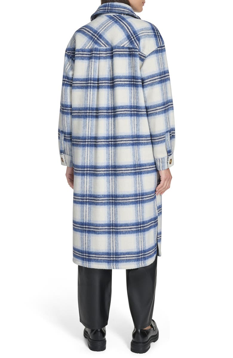 Levi's Longline Shacket, Alternate, color, Blue/ Cream