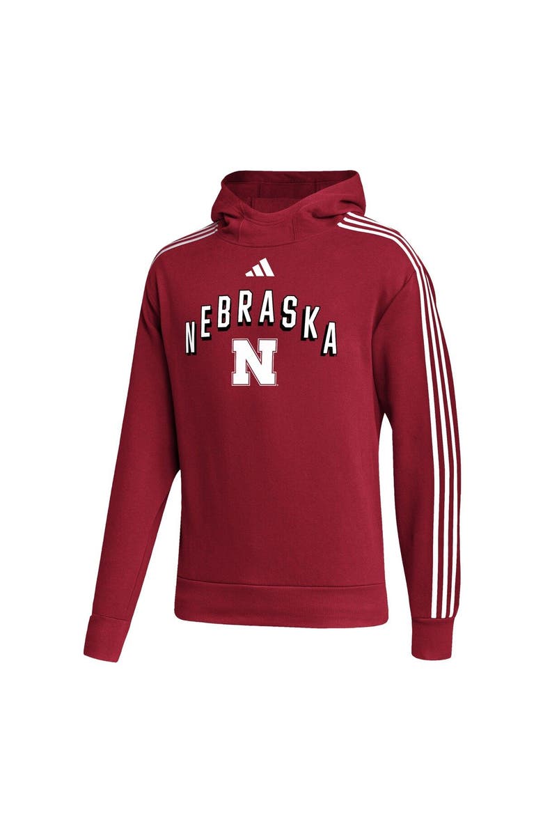 adidas Men's adidas Scarlet Nebraska Huskers Step Up Pullover Hoodie, Alternate, color,