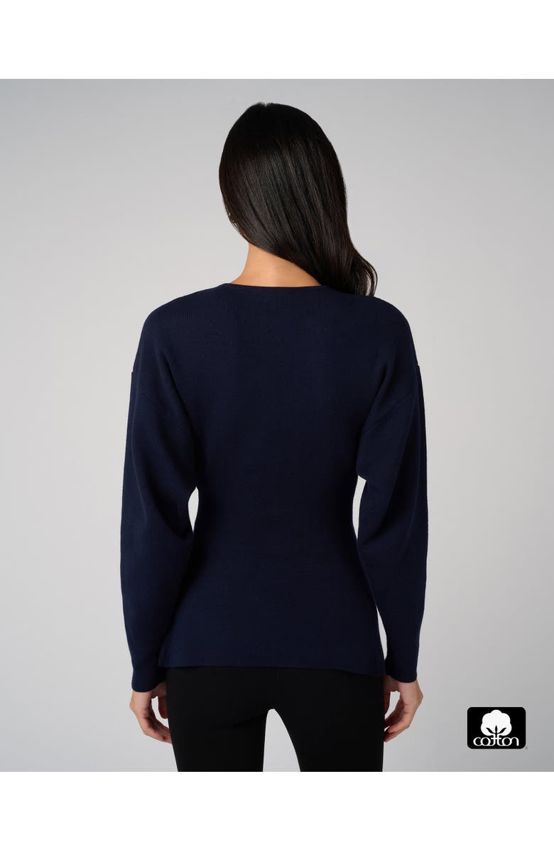 WeWoreWhat Drop Shoulder Cardigan, Alternate, color, Dark Navy