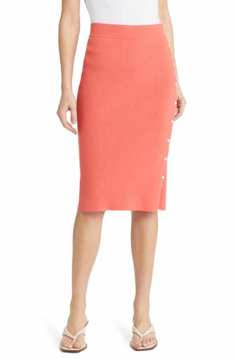 rag & bone Asher Side Button Rib Sweater Skirt