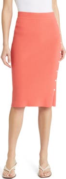 rag & bone Asher Side Button Rib Sweater Skirt