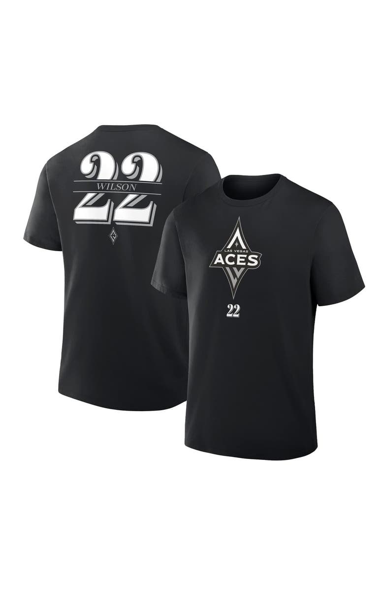 FANATICS Men's Fanatics A'ja Wilson Black Las Vegas Aces In The Paint Name & Number T-Shirt, Main, color, Black