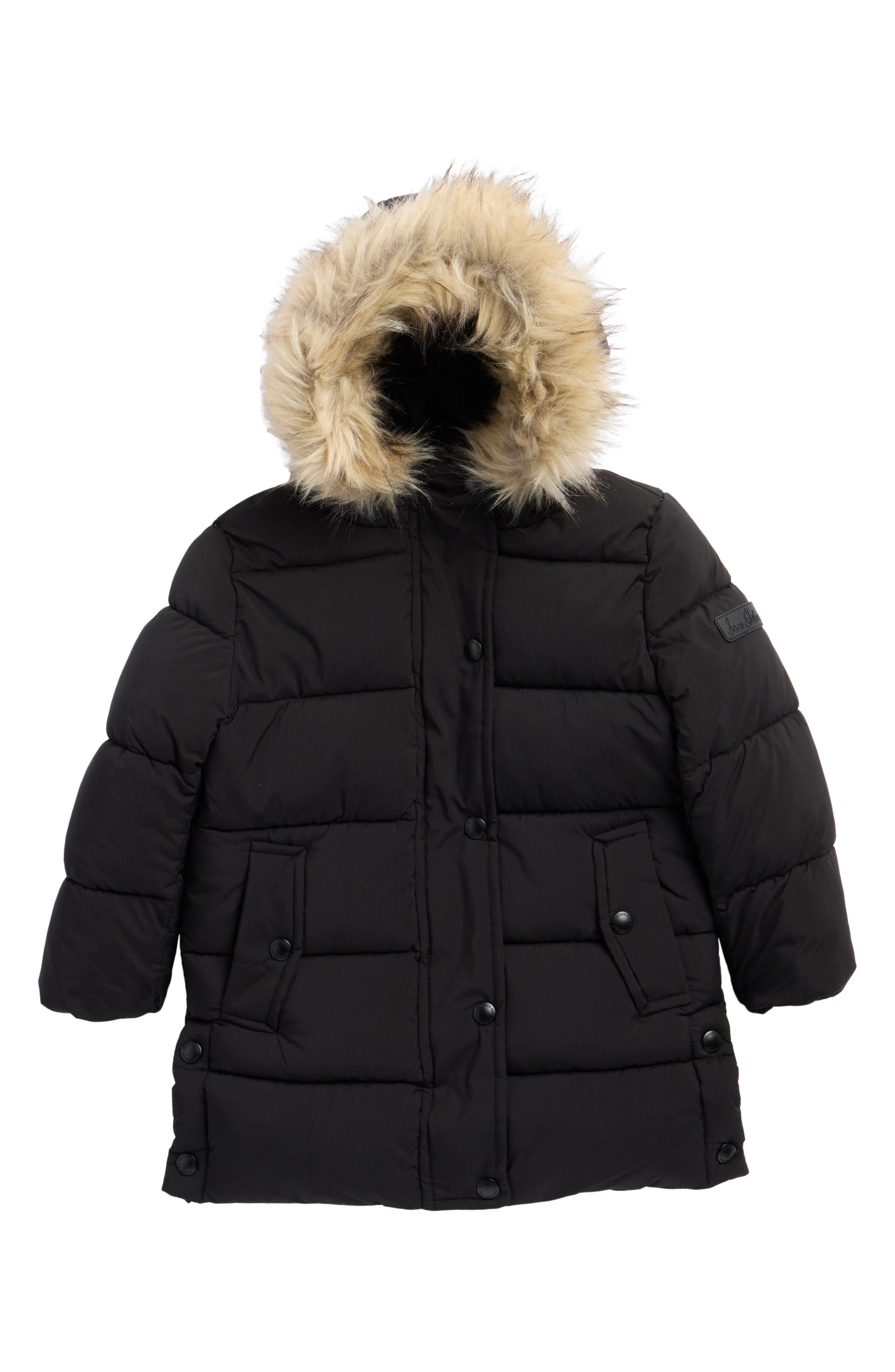 Sam Edelman Kids' Expedition Faux Fur Trim Puffer Jacket