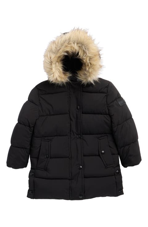 Kids' Expedition Faux Fur Trim Puffer Jacket (Toddler)