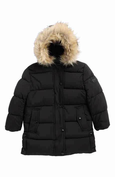 Sam Edelman Kids' Expedition Faux Fur Trim Puffer Jacket