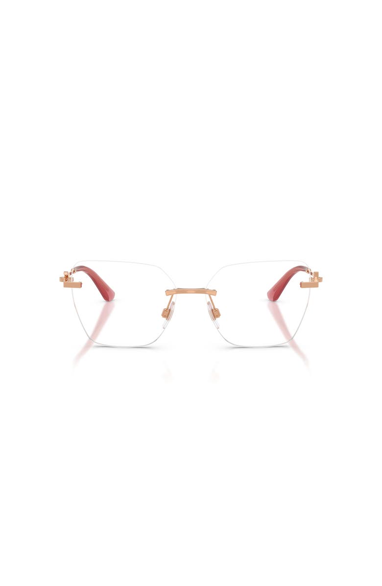 Dolce&Gabbana 56mm Cat Eye optical glasses, Alternate, color, Pink