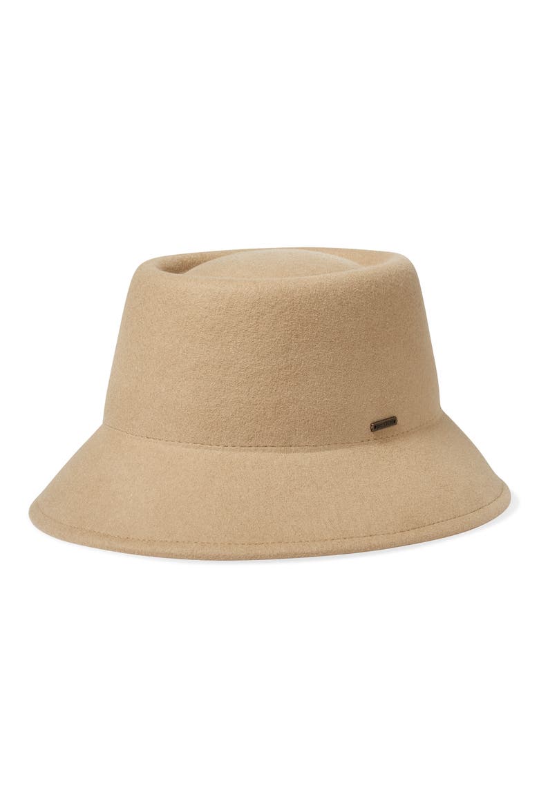Elle Wool Felt Bucket Hat, Main, color, SAND