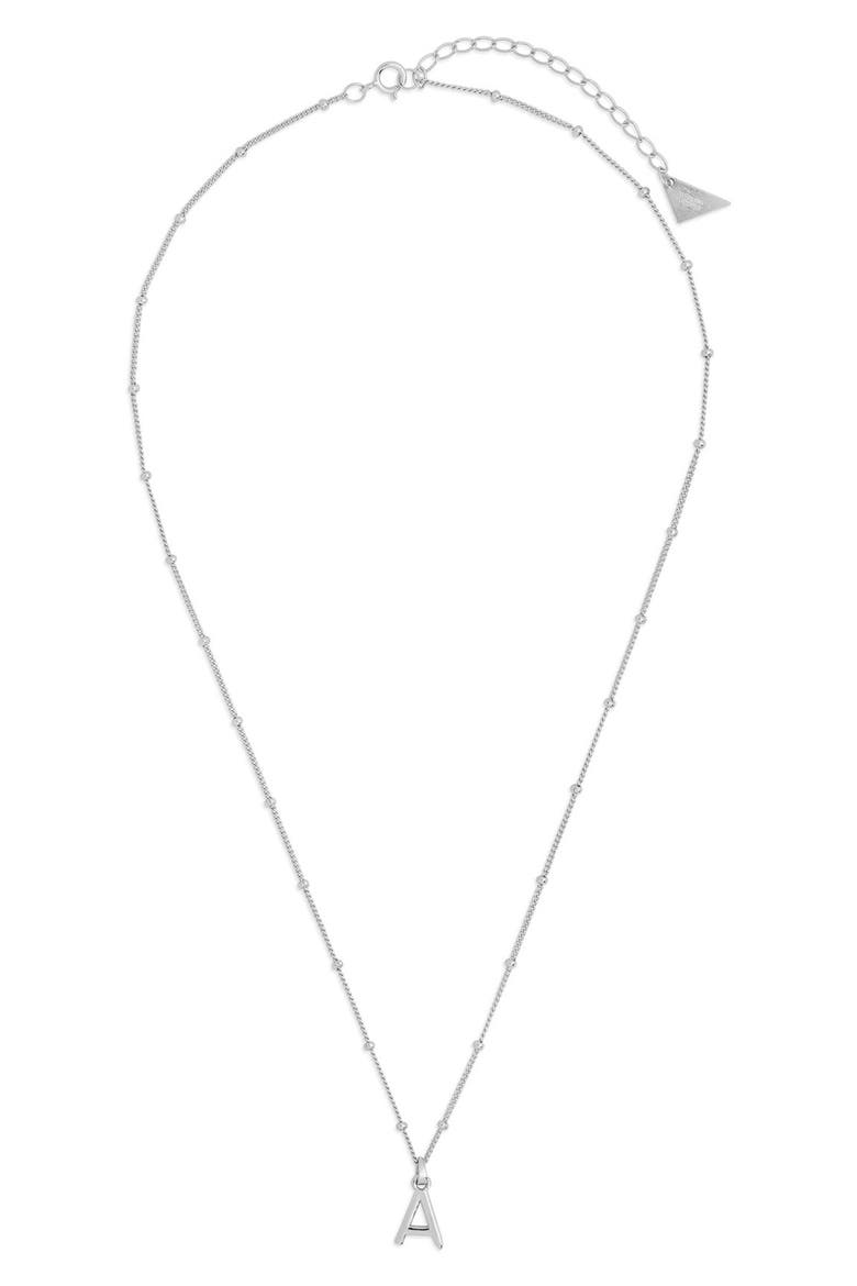 Sterling Silver Initial Necklace, Alternate, color, SILVER