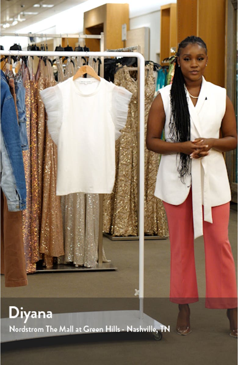 Mix Media Flutter Sleeve Knit Top, sales video thumbnail