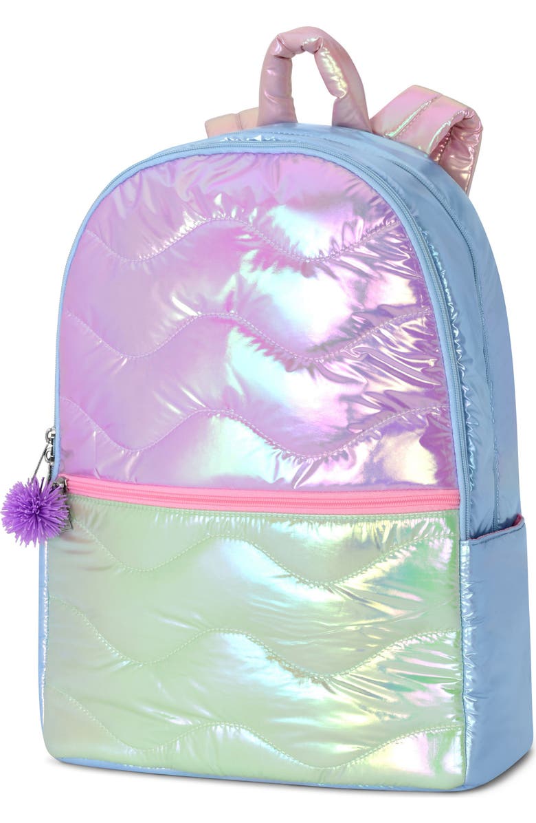 Iscream Kids' Quilted Colorblock Backpack, Alternate, color,