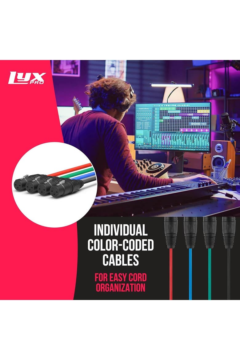 8-Channel Female XLR Audio Snake Cable, Alternate, color, Black